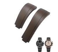 NHYHEHMR 20mm 21mm Rubber Short Buckle Watchband Fit for Daytona Submariner Role OYSTERFLEX Yacht Master Small Wrist Silicone Strap (Color : Preto, Size : 21mm)