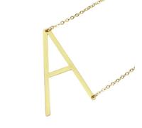 NHYHEHMR A-Z Letter Chains Alphabet Initial Plated Stainless Steel African Pendant Necklaces Women Hers Jewelry