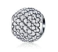 NHYHEHMR Accessories Necklace Pendant Charm Beads for Necklace Dangle Bead DIY Women's Bracelet Bead for Bracelet Geometric Zircon Ball