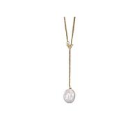 NHYHEHMR Accessories Vintage S925 Necklace for Women Plated Baroque Pearl Geometric Triangle Handmade Classical Jewelry Women's Pendant Necklaces Charm Gift National Old Craft