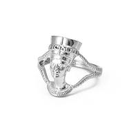 NHYHEHMR Anillo de nefertiti de la reina egipcia para mujeres apertura dedo - creatividad encanto anillo abierto joyería étnica anillo de dedo para niñas unisex damas regalos de cumpleaños de boda