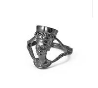 NHYHEHMR Anillo de nefertiti de la reina egipcia para mujeres apertura dedo - creatividad encanto anillo abierto joyería étnica anillo de dedo para niñas unisex damas regalos de cumpleaños de boda