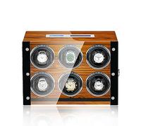 NHYHEHMR Automatic Technology Watch Winder with LCD Screen and Remote Control, Unlock Button, LED Light with Silent Motor 5 Rotation Mode Setting Luxury Watch Storage Case (Color : A, Size : 9+0)