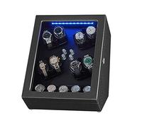 NHYHEHMR Automatic Watch Winder for 8 Watches + 5 Storage Super Quiet Motor Piano Paint Exterior Three Dimensional Watch Pillows Large Capacity Storage Case (Color : A, Size : 8+5)