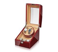 NHYHEHMR Automatic Watch Winder Storage Display Box With Silent Mabuchi Motor Flexible Watch Pillow Open And Shut Down Featured Wood Shell Piano Finish Fit Lady And Man Watches (Size : 4+0)