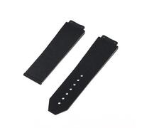 NHYHEHMR Black Vertical Stripe Silicone Rubber Strap Watch Accessories Watchband for Hub-Lot B-I-G B-A-N-G Classic Fu-Sion Series- #2: 26 X 19Mm/#4: 22 * 16Mm