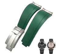 NHYHEHMR Bracelet de montre à boucle courte en caoutchouc, 20mm 21mm, adapté au rôle de sous-marin Daytona OYSTERFLEX Yacht Master, petit bracelet en Silicone