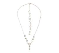 NHYHEHMR Bridal Back Drop Faux Pearl Gemstones Necklace Bride Diamond Tassel Necklaces for Women Girls ()