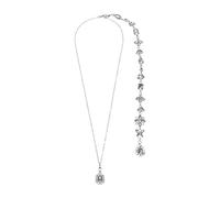 NHYHEHMR Bridal Back Drop Faux Pearl Gemstones Necklace Bride Diamond Tassel Necklaces for Women Girls ()