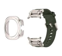 NHYHEHMR Caso de 2 en 1 correa para Galaxy Watch 7 Ultra 47 mm machete de silicona cubierta de caja protectora para galaxy watch 7 ultra watchands