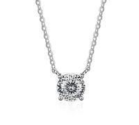NHYHEHMR Collier en moissanite 1 ct pour femme - Collier avec pendentif en moissanite rouge/bleu/vert - Couleur D VVS1 - Avec certificat