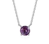 NHYHEHMR Collier en moissanite 1 ct pour femme - Collier avec pendentif en moissanite rouge/bleu/vert - Couleur D VVS1 - Avec certificat