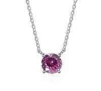 NHYHEHMR Collier en moissanite 1 ct pour femme - Collier avec pendentif en moissanite rouge/bleu/vert - Couleur D VVS1 - Avec certificat