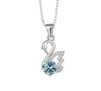 NHYHEHMR Collier en moissanite ronde 1 ct pour femme - Couleur D - Pendentif diamant VVS1 - En argent sterling 925 - Avec certificat