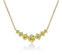 NHYHEHMR Collier simple en moissanite 2,8 carats pour femme - Coupe ronde - Couleur D VVS1 - Argent sterling S925 - Collier avec pendentif en diamant créé en laboratoire - Parfait pour un usage