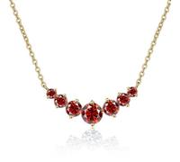 NHYHEHMR Collier simple en moissanite 2,8 carats pour femme - Coupe ronde - Couleur D VVS1 - Argent sterling S925 - Collier avec pendentif en diamant créé en laboratoire - Parfait pour un usage
