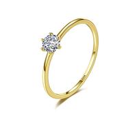NHYHEHMR Declaración de anillos de los dedos de cristal claro anillos de boda joyas finas