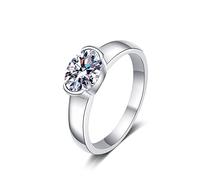 NHYHEHMR Engagement Ring for Women, Promise Rings for Women Solitaire Oval Moissanite 1.5ct Wedding Rings