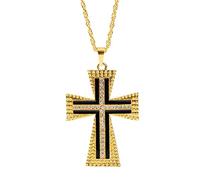 NHYHEHMR Fashion Women & Men Rhinestone Cross Pendants Necklaces Hip Hop Jewelry Long Chain gift Large Collection Of Cross