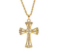 NHYHEHMR Fashion Women & Men Rhinestone Cross Pendants Necklaces Hip Hop Jewelry Long Chain gift Large Collection Of Cross