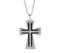 NHYHEHMR Fashion Women & Men Rhinestone Cross Pendants Necklaces Hip Hop Jewelry Long Chain gift Large Collection Of Cross
