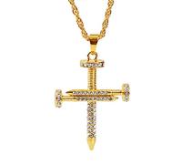 NHYHEHMR Fashion Women & Men Rhinestone Cross Pendants Necklaces Hip Hop Jewelry Long Chain gift Large Collection Of Cross
