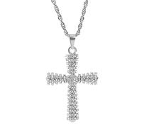 NHYHEHMR Fashion Women & Men Rhinestone Cross Pendants Necklaces Hip Hop Jewelry Long Chain gift Large Collection Of Cross