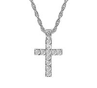 NHYHEHMR Fashion Women & Men Rhinestone Cross Pendants Necklaces Hip Hop Jewelry Long Chain gift Large Collection Of Cross