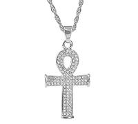 NHYHEHMR Fashion Women & Men Rhinestone Cross Pendants Necklaces Hip Hop Jewelry Long Chain gift Large Collection Of Cross
