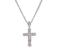 NHYHEHMR Fashion Women & Men Rhinestone Cross Pendants Necklaces Hip Hop Jewelry Long Chain gift Large Collection Of Cross
