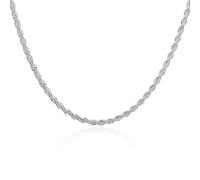 NHYHEHMR Fine Jewelry 3Mm Twisted Rope Chain Necklace Size 16 '' 18 '' 20 '' 22 '' 24 '' Charm Necklace Colar