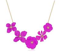 NHYHEHMR Floral Flower Choker Fashion Statement Mixed Floral Collar Chunky for Women