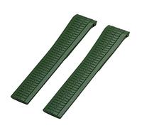 NHYHEHMR for Aquanaut 5062/450R-001 Metal Pins Watch Belt 21mm Rubber Watchband (Color : White, Size : Rose Buckle)