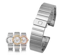 NHYHEHMR For Omega Steel Strap Constellation Double Eagle Series Steel Watchband Men Women Watch Chain 17mm 23mm 25mm
