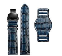 NHYHEHMR Genuine Leather watch strap 20mm 22mm mens watchband With mat wristwatches band handmade leather
