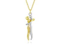 NHYHEHMR Girl Hug Necklace & Choker - Men & Women's Hug Pendant Chain - Couple's Necklace Gifts