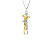 NHYHEHMR Girl Hug Necklace & Choker - Men & Women's Hug Pendant Chain - Couple's Necklace Gifts