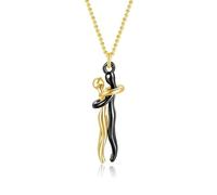 NHYHEHMR Girl Hug Necklace & Choker - Men & Women's Hug Pendant Chain - Couple's Necklace Gifts
