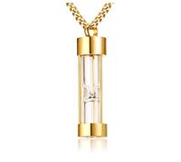 NHYHEHMR Girls jewelry PJ Stainless Steel Hourglass Ashes Urn Memorial Keepsake Pendant Necklace,Remembrance Jewelry gifts
