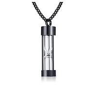 NHYHEHMR Girls jewelry PJ Stainless Steel Hourglass Ashes Urn Memorial Keepsake Pendant Necklace,Remembrance Jewelry gifts