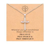 NHYHEHMR Infinity Cross for Women, Graduation Baptism Gifts for Women Confirmation Gifts for Teen