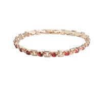 NHYHEHMR Jewelry 1Pcs 4Mm Women 585 Rose Color White Blue Cubic Zircon Bracelets Jewelry Long Small Chains Hot With For You Accessories Trendy Creative Gift Gift