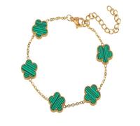 NHYHEHMR Jewelry 2025 Arrival Adjustable Plated Stainless Steel 316L Plant Flower Bracelet Five Leaf Petals Women's Luxury Gifts With For You Accessories Trendy Creative Gift Gift