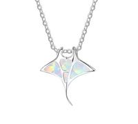 NHYHEHMR Jewelry New 2025 Arrival Cute Jellyfish Pendant Necklace For Women Inlay Blue Imitation Opal Necklace Wedding Jewelry For Her With For You Accessories Trendy Creative Gift Gift