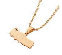 NHYHEHMR Jewelry New 2025 Arrival Turkey Map Flag Color Turkish Pendant Necklace For Women Men Turks With For You Accessories Trendy Creative Gift gift