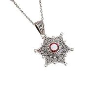 NHYHEHMR Jewelry New 2025 Arrival Women's Retro Ruby Pattern Design Pendant Necklace Banquet Party Accessories With For You Accessories Trendy Creative Gift Gift