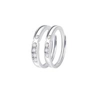 NHYHEHMR Joyas para hombres y mujeres exquisitos céenans murieron en el anillo de pareja de micro diamantes de la mano y la apertura femenina, ajustable