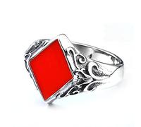 NHYHEHMR Lucky Spade Un anillo de tarjetas de juego 316L de acero inoxidable Fashion Rock Hip-Hop Punk Jewelry RETRO RETO RETRO