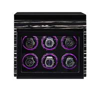 NHYHEHMR Luxury Watch Winder Automatic Watch With LED Light With Silent Motor And 5 Rotation Positions PU-leather Super-silent Winder Suitable For All Automatic And Mechanical Watches (Size : 3+6)