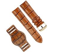 NHYHEHMR Mens Genuine Leather Watch Strap mat wristwatches Band Handmade Leather watchband